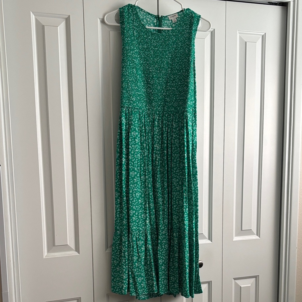 J.Crew Smocked Midi Dress